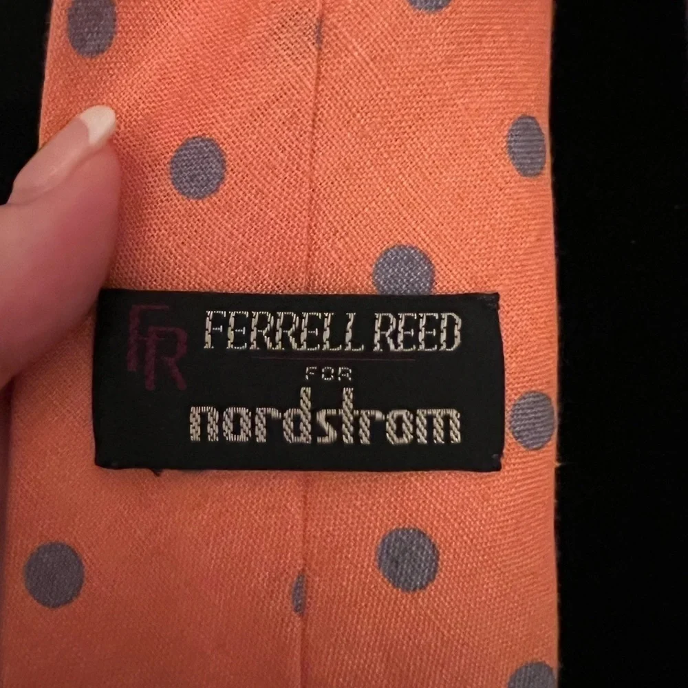 Ferrell Reed for Nordstrom’s Orange Irish Linen Tie - Picture 5 of 5
